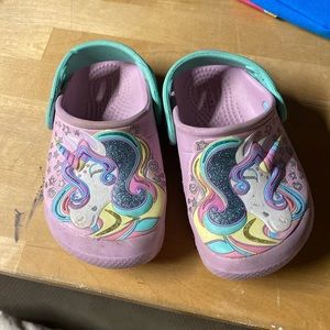 Unicorn crocs toddler size 8